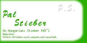 pal stieber business card